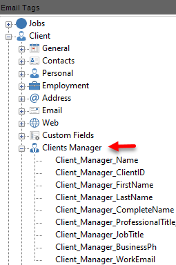 client manager email tag